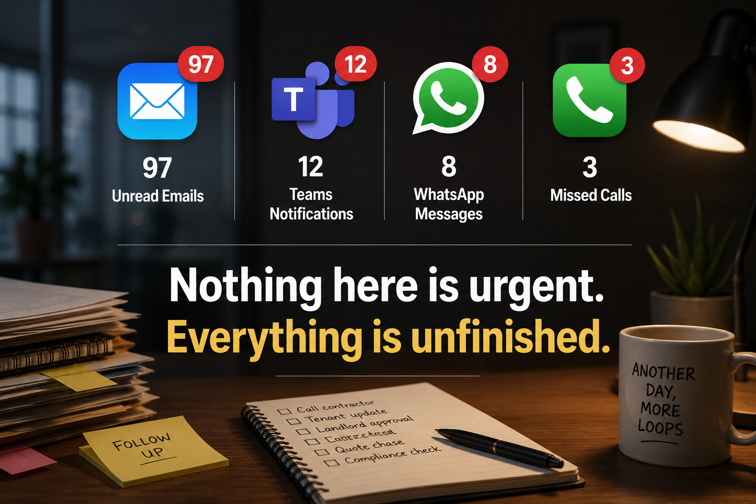 The Hidden Mental Load of Property Management: Why Unfinished Work Follows People Home